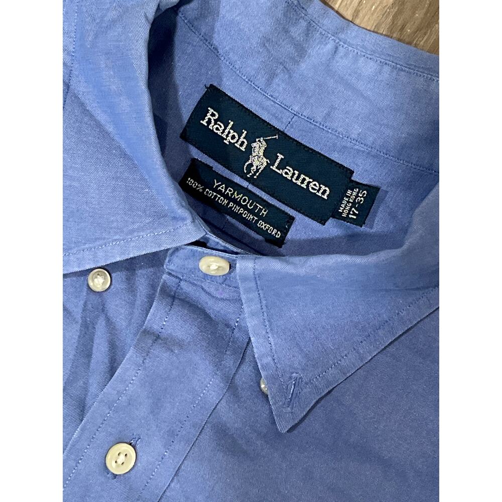 Ralph Lauren, Yarmouth, Blue Dress Shirt, Size 17-35, 1116A - Picture 4 of 4